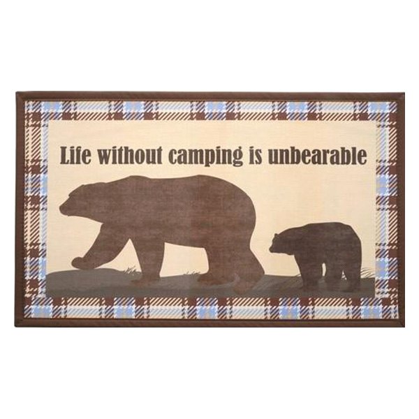 Kittrich® - "Life Without Camping Is Unbearable #2" 18" x 30" Rubber Door Mat
