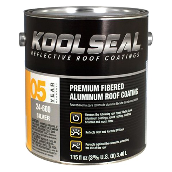 Kool Seal® - Premium 115 oz. Fibered Metal Silver Roof Coating