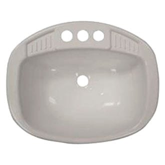LaSalle Bristol® 16270PWA - Plastic White Poly Oval Lavatory Sink (20"L x 17"W)