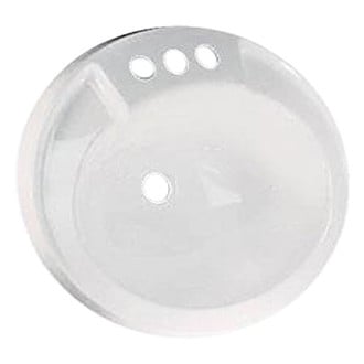 LaSalle Bristol® 16370PWA - Utopia™ Plastic White Drop-In Oval Single Bowl Lavatory Sink (20"L x 17"W)