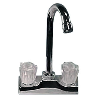 LaSalle Bristol® - Plastic Chrome Polished Bar J-Spout Faucet with Clear Knobs