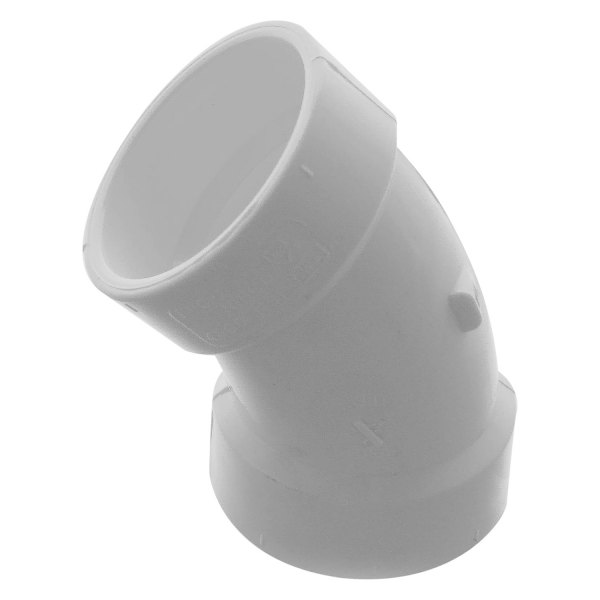 LaSalle Bristol® - 45° White ABS Plastic Elbow (1-1/2"Hub x 1-1/2"Hub)