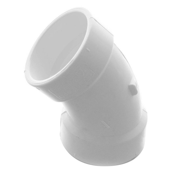 LaSalle Bristol® - 45° White ABS Plastic Elbow (2" x 2")