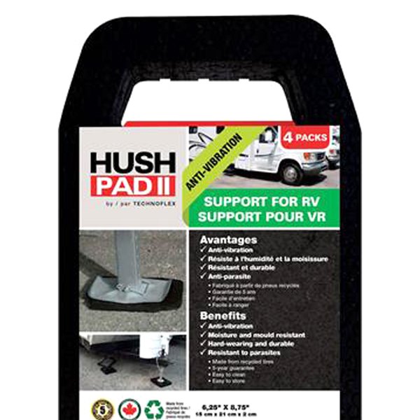 Leisure Time® - Hush Pad II Black Stabilizer Jack Stand Pads