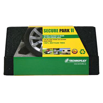 Leisure Time® - Secure Park Black/Yellow Plastic Wheel Chock