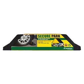 Leisure Time® PC20Y - Secure Park Black/Yellow Plastic Wheel Chock