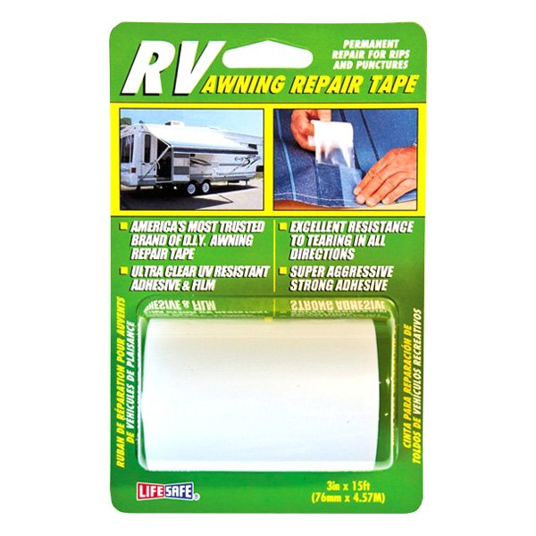 Life Safe® - 15' Clear Awning Repair Tape 1 Piece