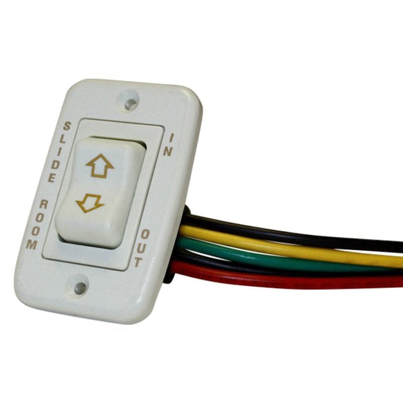 D Lippert® 117460 - Black Labled Slide-Out Switch with Face Plate