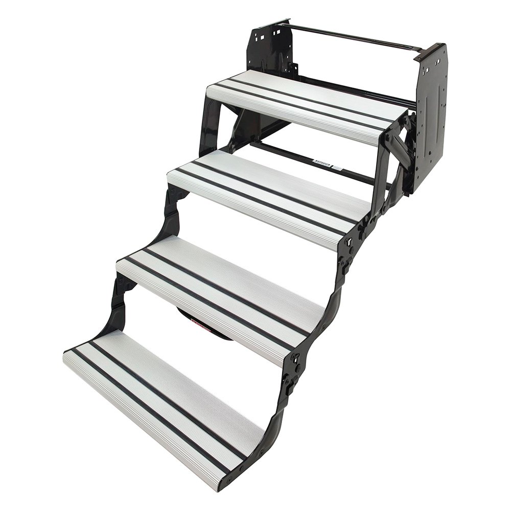 Lippert® 432698 AlumiTread™ Step Storage Manual Aluminum 4 Entry Steps