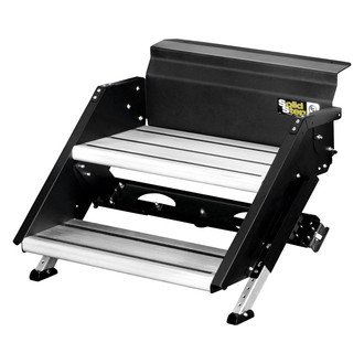 Lippert® - SolidStep™ Premium Step Storage Manual Steel With Aluminum Treads 2 Entry Steps