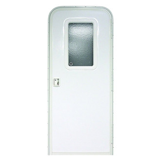 Lippert® - 24"W x 72"H Polar White Pebble Oblong Entry Door