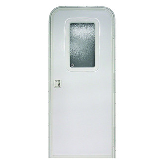 Lippert® - 26"W x 72"H Polar White Embossed Oblong Entry Door
