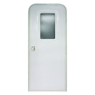 Lippert® V000384493 - 30"W x 72"H Polar White Embossed Oblong Entry Door