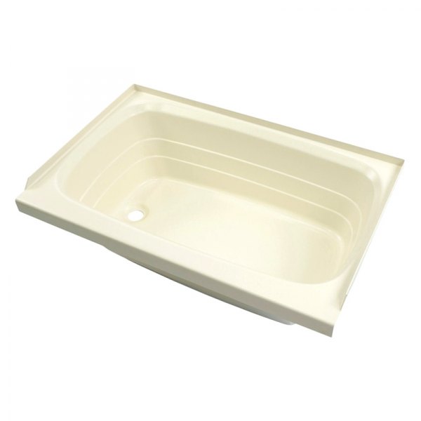 Lippert® - Almond Plastic Rectangular Bath Tub with Left Hand Drain