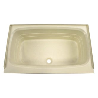 Lippert® - Parchment Plastic Rectangular Bath Tub with Center Drain (40"L x 24"W)