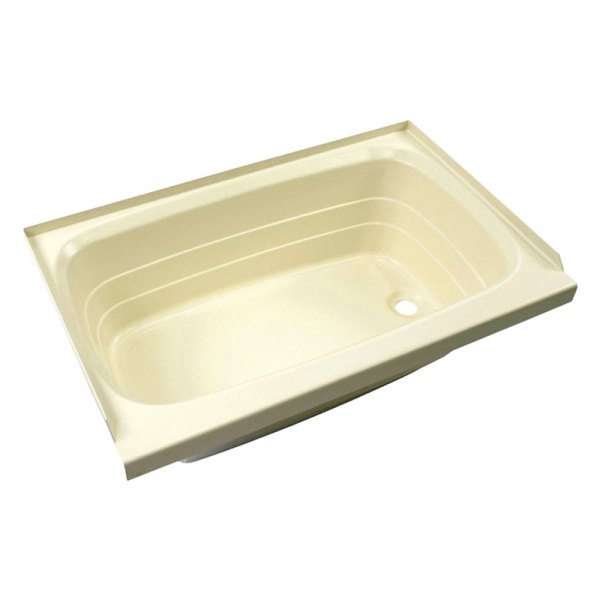 Lippert® - Parchment Plastic Rectangular Bath Tub with Right Hand Drain