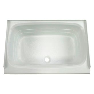 Lippert® 209661 - White Plastic Rectangular Bath Tub with Center Drain (38"L x 24"W)