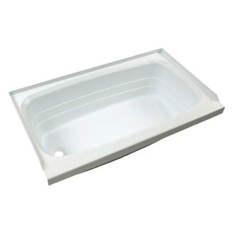Lippert® - White Plastic Rectangular Bath Tub with Left Hand Drain (46"L x 24"W)