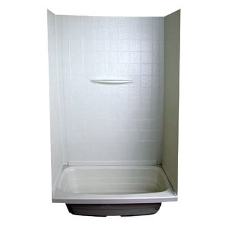 Lippert® 210400 - White Plastic Surround Bath Tub Wall (54"L x 27"W)