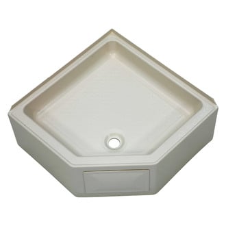 Lippert® - Plastic Corner Shower Pan with Center Drain (27"L x 27"W)