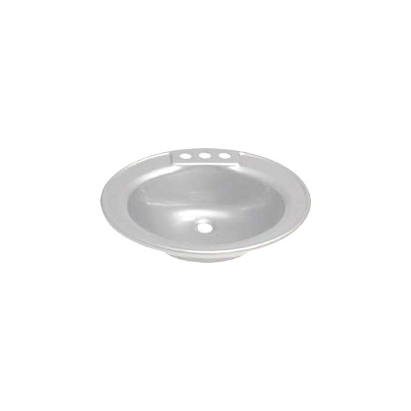 Lippert® - Plastic Parchment Drop-In Rectangular Single Bowl Lavatory Sink