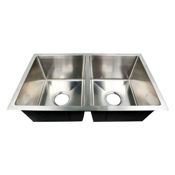 Lippert® - Stainless Steel Undermount Rectangular Double Bowl Kitchen Sink