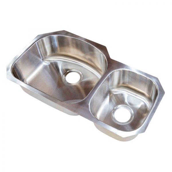 Lippert® - Stainless Steel Undermount Rectangular Double Bowl Kitchen Sink