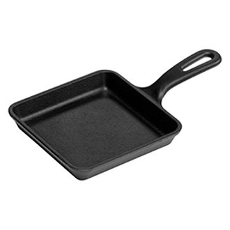 Lodge Cast Iron Square Mini Server, Black, 10 oz