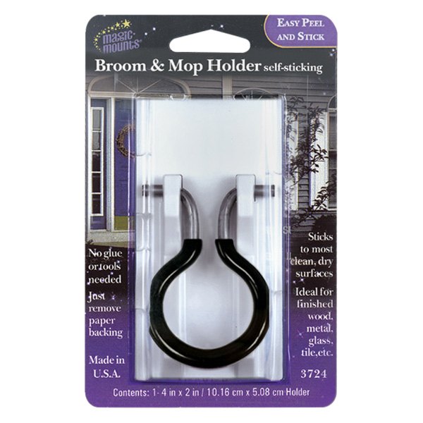 Magic Mounts® - Black Ring Broom and Mop Holder