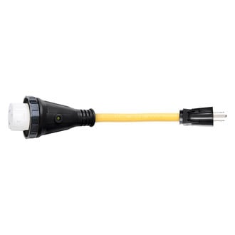 ParkPower® - 12" Dogbone Power Adapter (15A Straight Male x 50A Locking Female)
