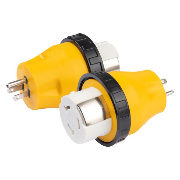 RV Locking Adapter 15A Amp Male to 50A Amp Female Twist Lock Power Cord Plug