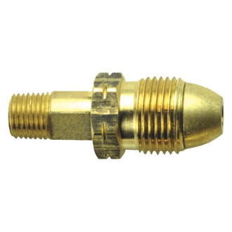 Marshall® - Brass LP Gas Adapter with Plastic Clamshell Packaging (Male POL to Male NPT)