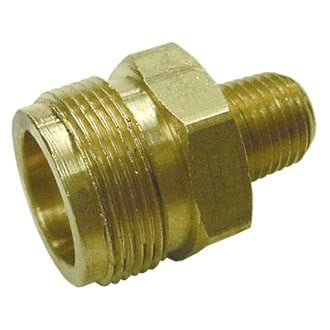 Marshall® - Brass LP Gas Camping Fitting with Check & O-ring (1/4" MNPT to 1"-20 Male Thread)