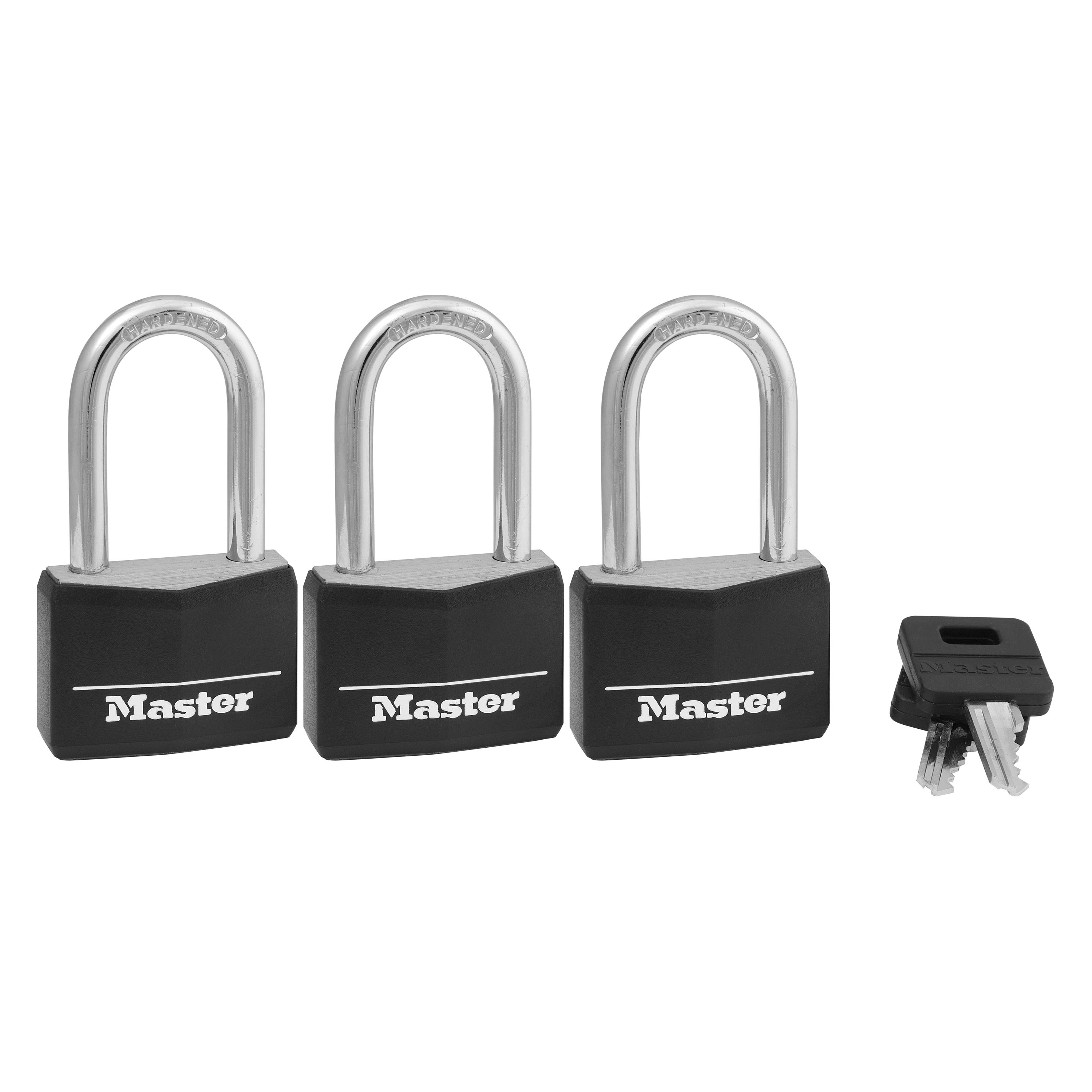 Master Lock® 141TRILF Covered Solid Body Padlocks