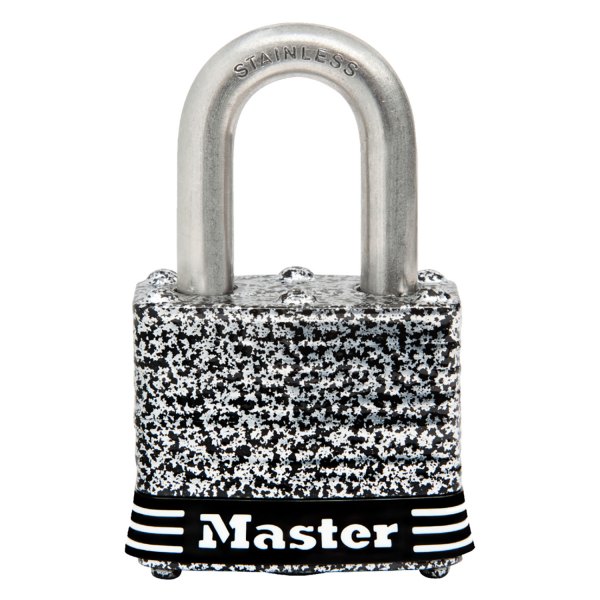 Master Lock® - Black And White Laminated Stainless Steel Pin Tumbler Padlock