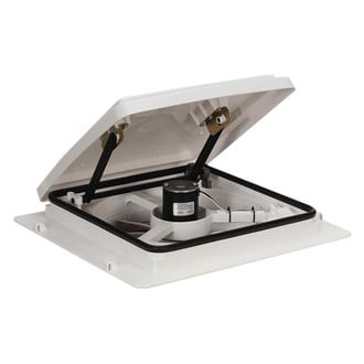 Maxxair® - Maxxfan™ 14" x 14" Roof Vent with White Manual Lid & 4-Speed Fan
