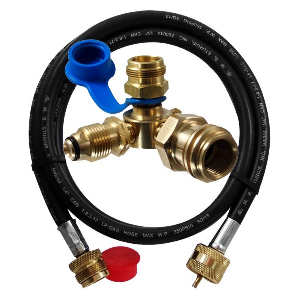MB Sturgis® - Brass LP Gas Adapter Tee with 144" Hose