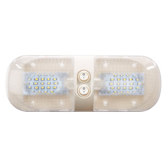 Green Long Life® - Oblong 300 lm Surface Mount LED Double Bulbs Overhead Light with Switch (11.8"L x 4.3"W x 1.9"D)