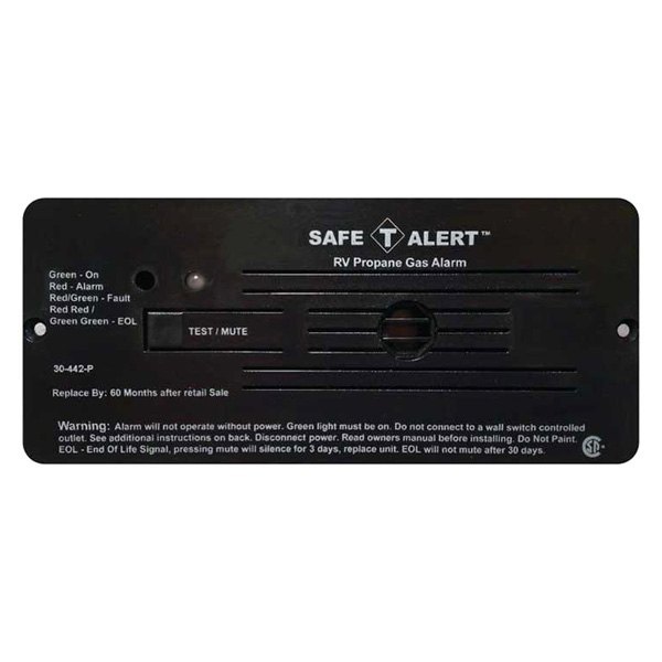 Safe-T-Alert® - 30 Series™ 2.8"H Black Flush Mount Propane/LP Gas Alarm
