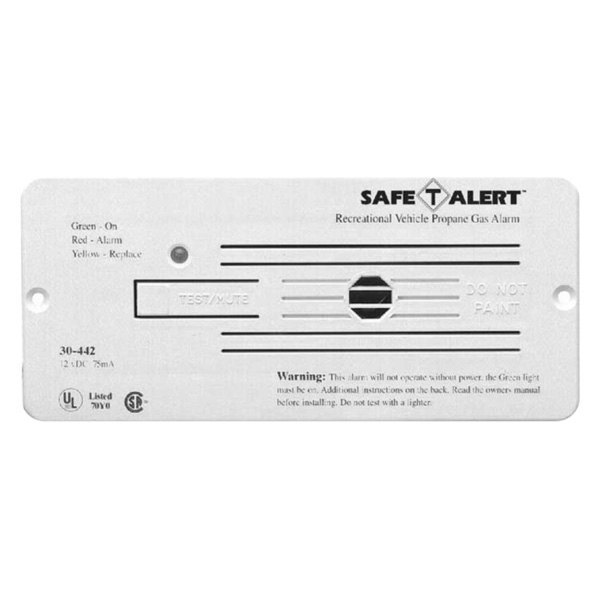 Safe-T-Alert® - 30 Series™ 2.8"H White Flush Mount Propane/LP Gas Alarm