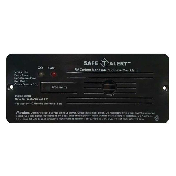 Safe-T-Alert® - 35 Series™ 2.875"H Black Flush Mount CO/LP Gas Alarm