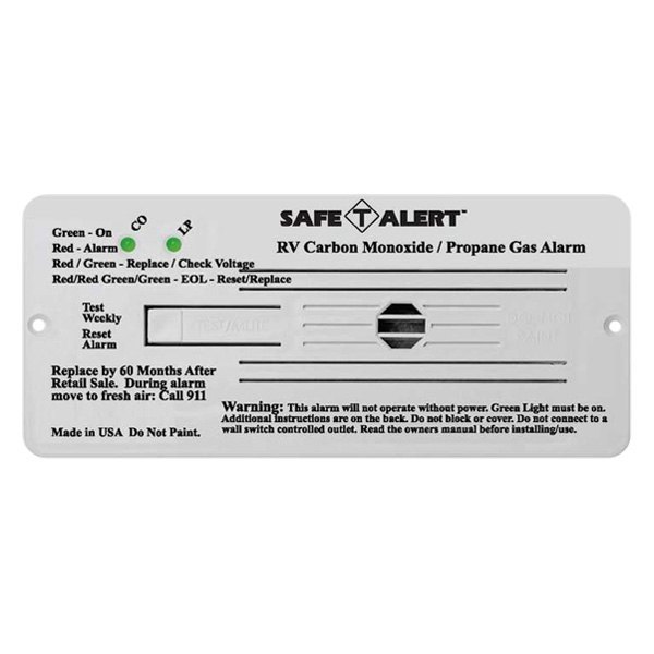 Safe-T-Alert® - 35 Series™ 2.9"H White Flush Mount CO/LP Gas Alarm