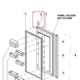 Norcold® 61631330 - Refrigerator Door Hinge Plate for Norcold™ DE441, DE461, DE461T, EV441, EV461 Models