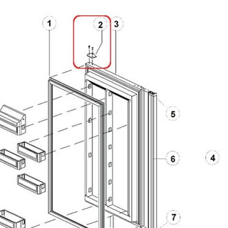 Norcold® - Refrigerator Door Hinge Plate for Norcold™ DE441, DE461, DE461T, EV441, EV461 Models