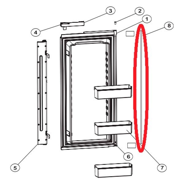 Norcold® - Refrigerator Door Panel Retainer