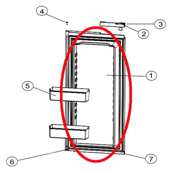 Norcold® - Refrigerator Panel Door Liner
