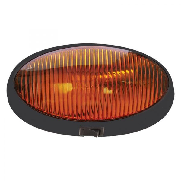 Optronics® - RVPL7 Series Black Amber Incandescent Porch Light With Switch