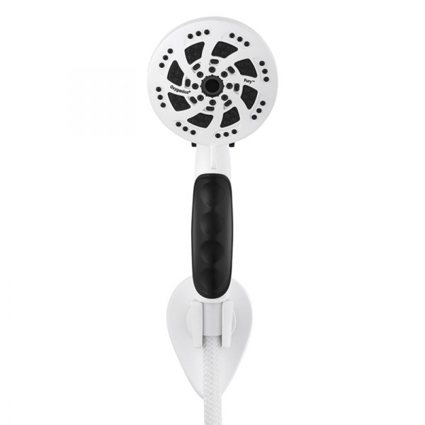 Oxygenics® - Fury™ White 5-Function Handheld Shower Head with 72" Hose