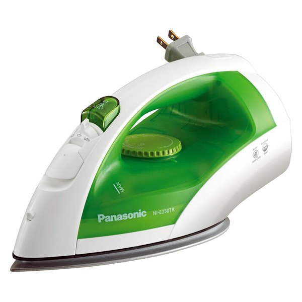 Panasonic® - 1200W White/Green Steam Iron with Curved Soleplate
