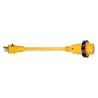 ParkPower® - 12" Dogbone Power Adapter (15A Straight Male x 30A Locking Female)
